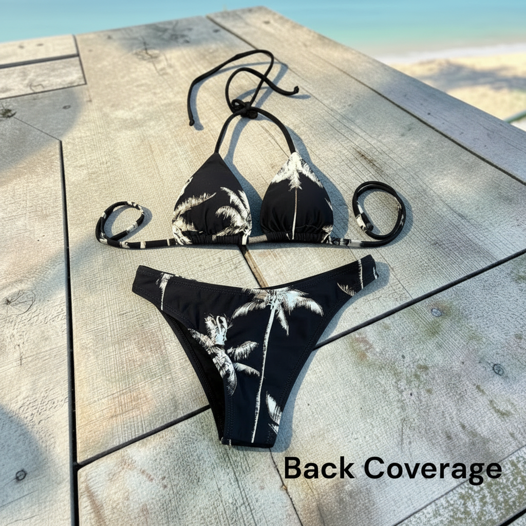 Midnight Palms Triangle Bikini Set