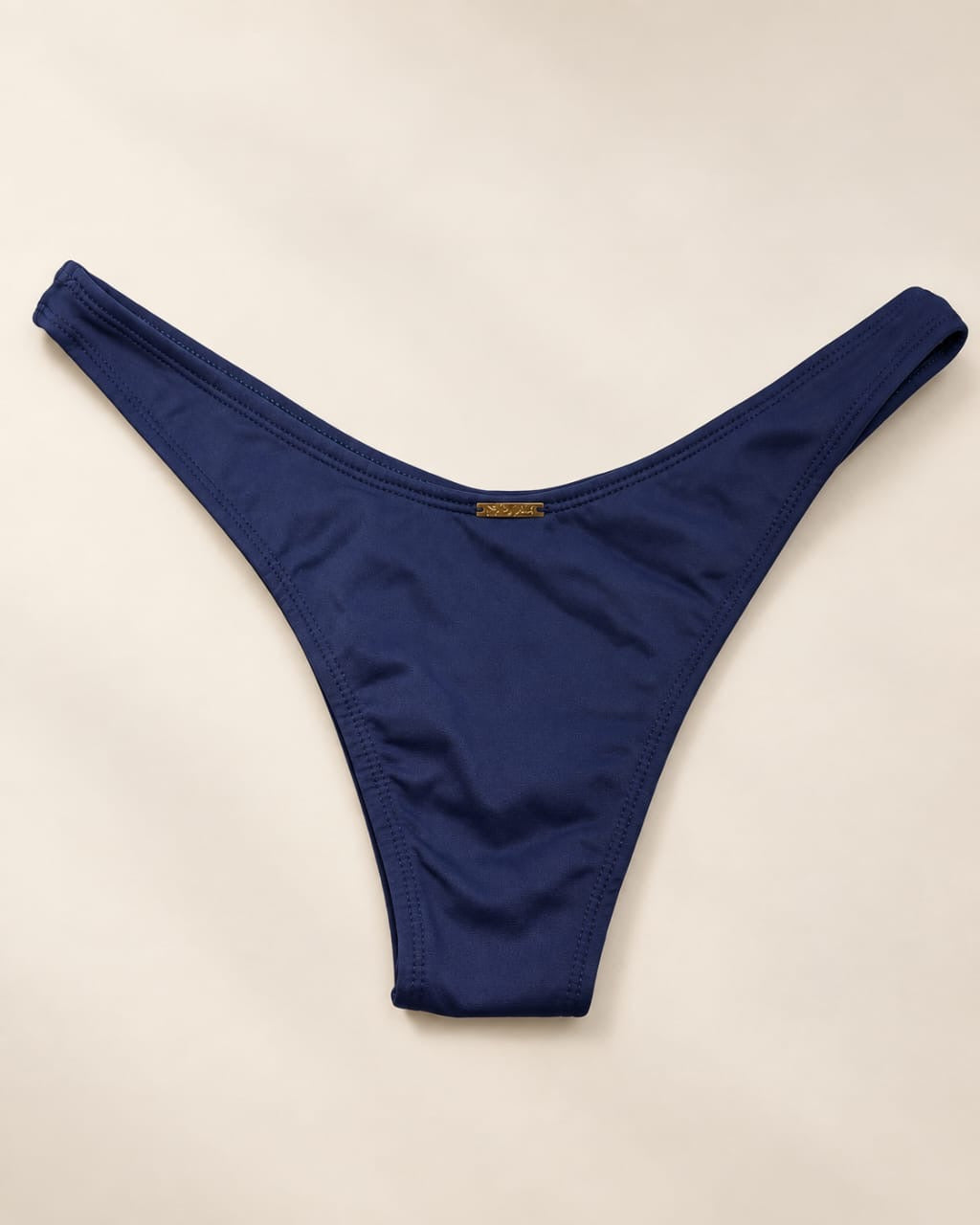Navy Blue Very High-Cut Cheeky Bikini Bottom
