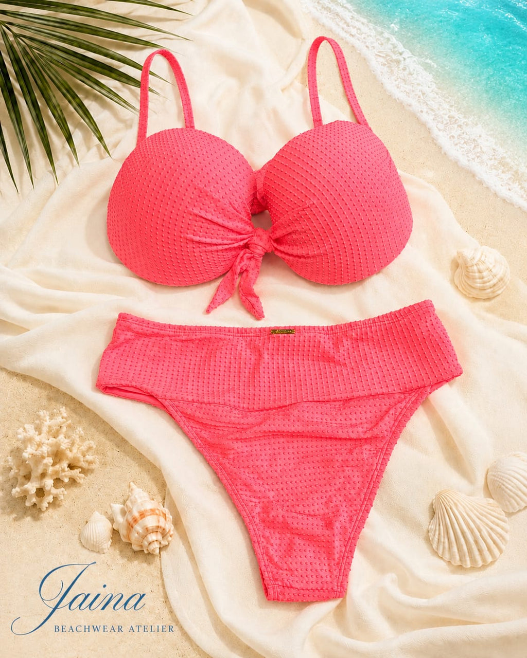 CORAL  GLOW - Push Up  Bikini Set
