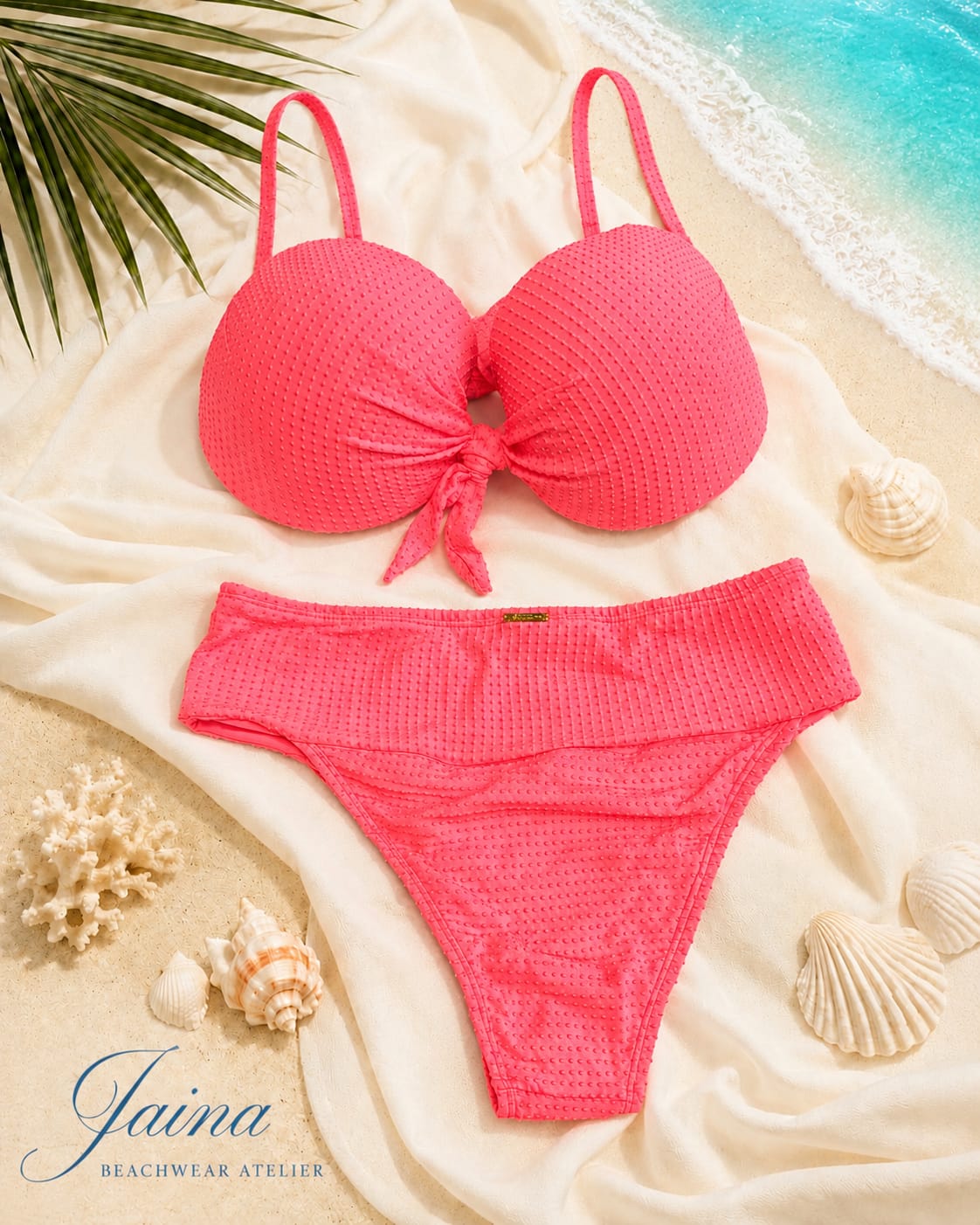 CORAL  GLOW - Push Up  Bikini Set