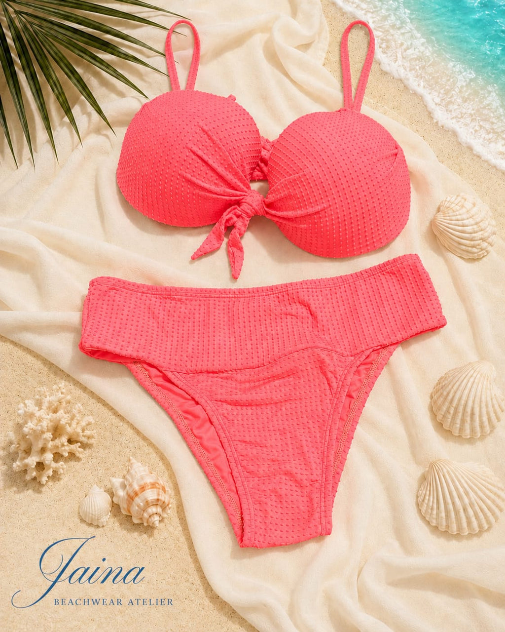 CORAL  GLOW - Push Up  Bikini Set