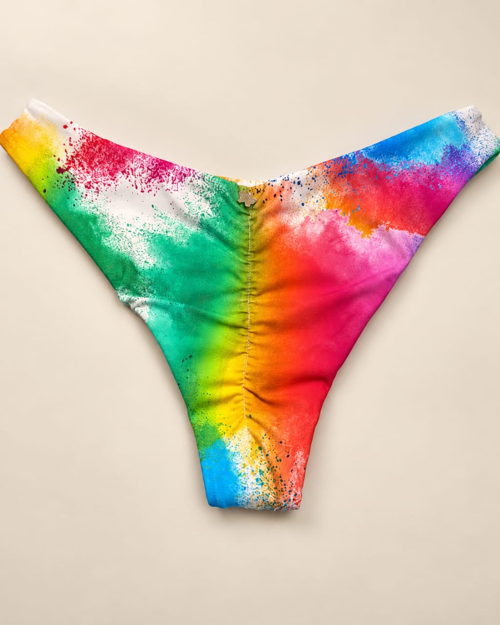 Tie-Dye High-Cut Bikini Bottom