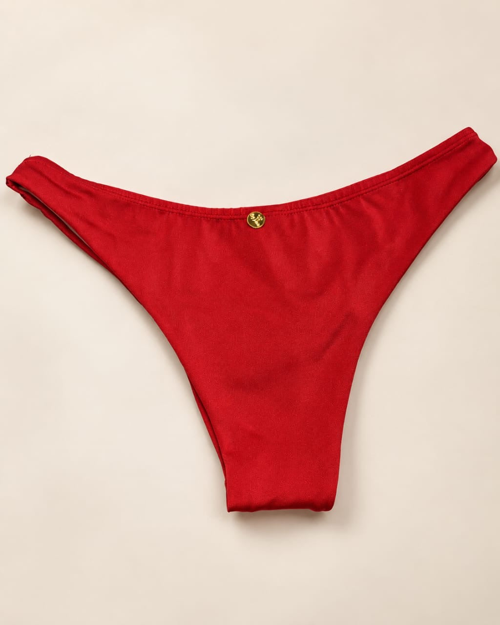 Red Asa-Delta High-Cut Bikini Bottom