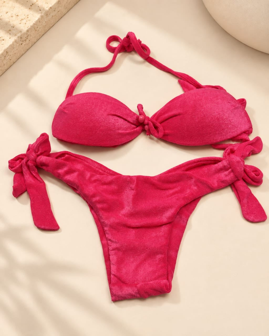 Pink Suede Push-Up Set