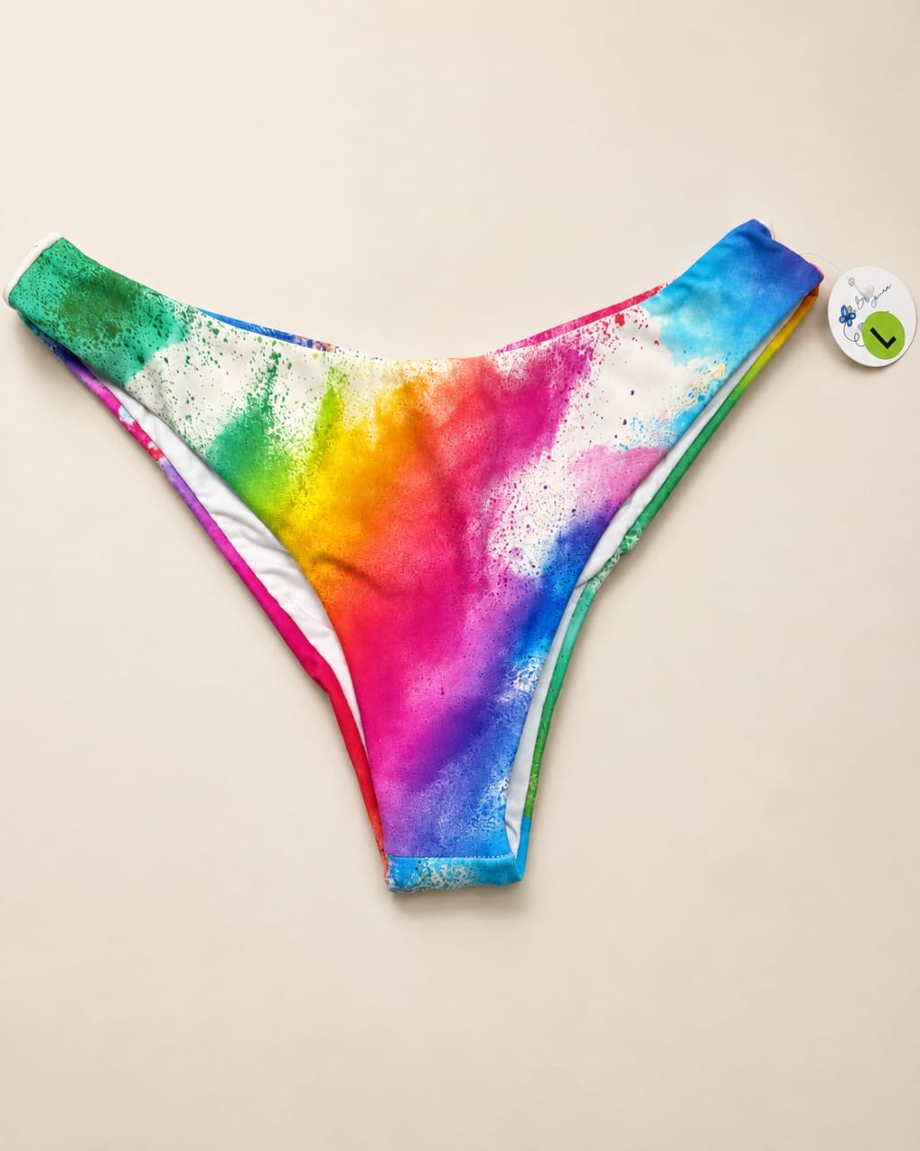 Tie-Dye High-Cut Bikini Bottom