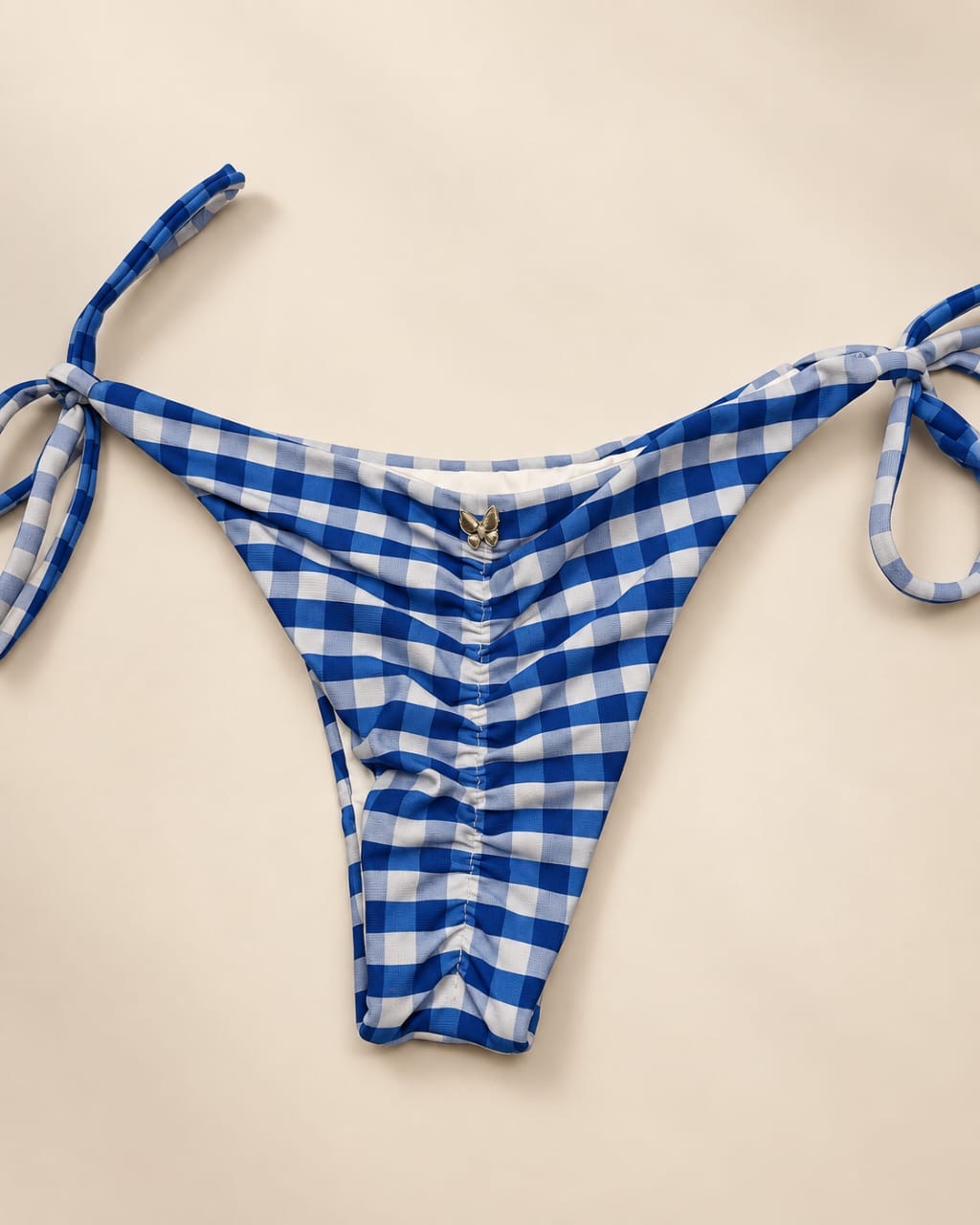 Blue Check Bikini Bottom