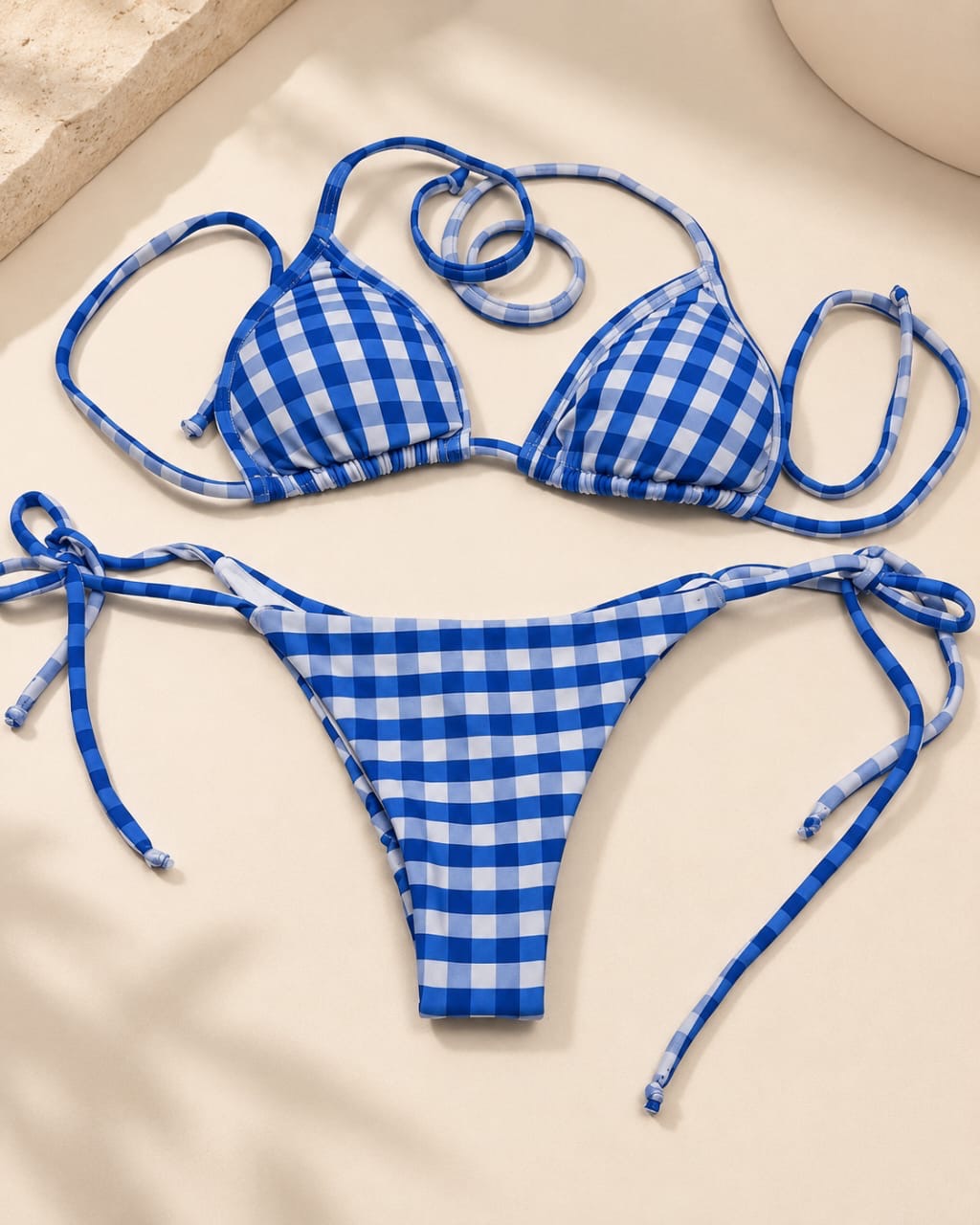 Azure Check Triangle & Double String Set