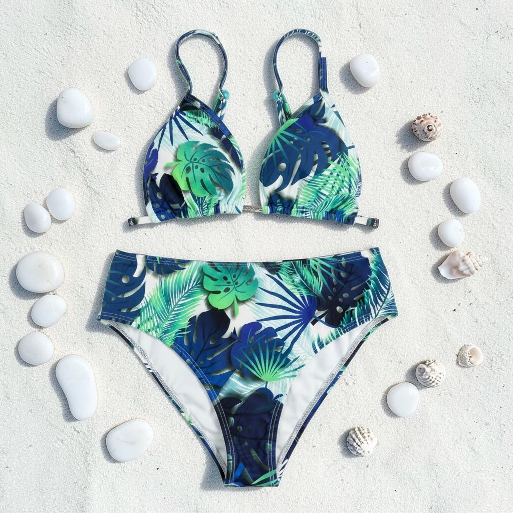 Tropical Breeze High-Waisted Bikini Set