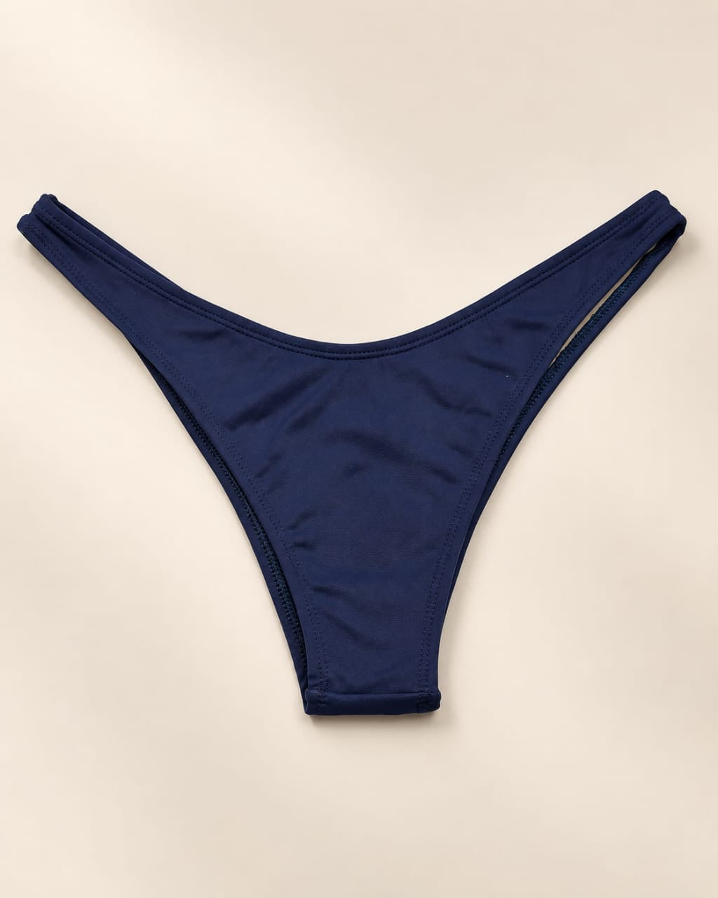 Navy Blue Very High-Cut Cheeky Bikini Bottom