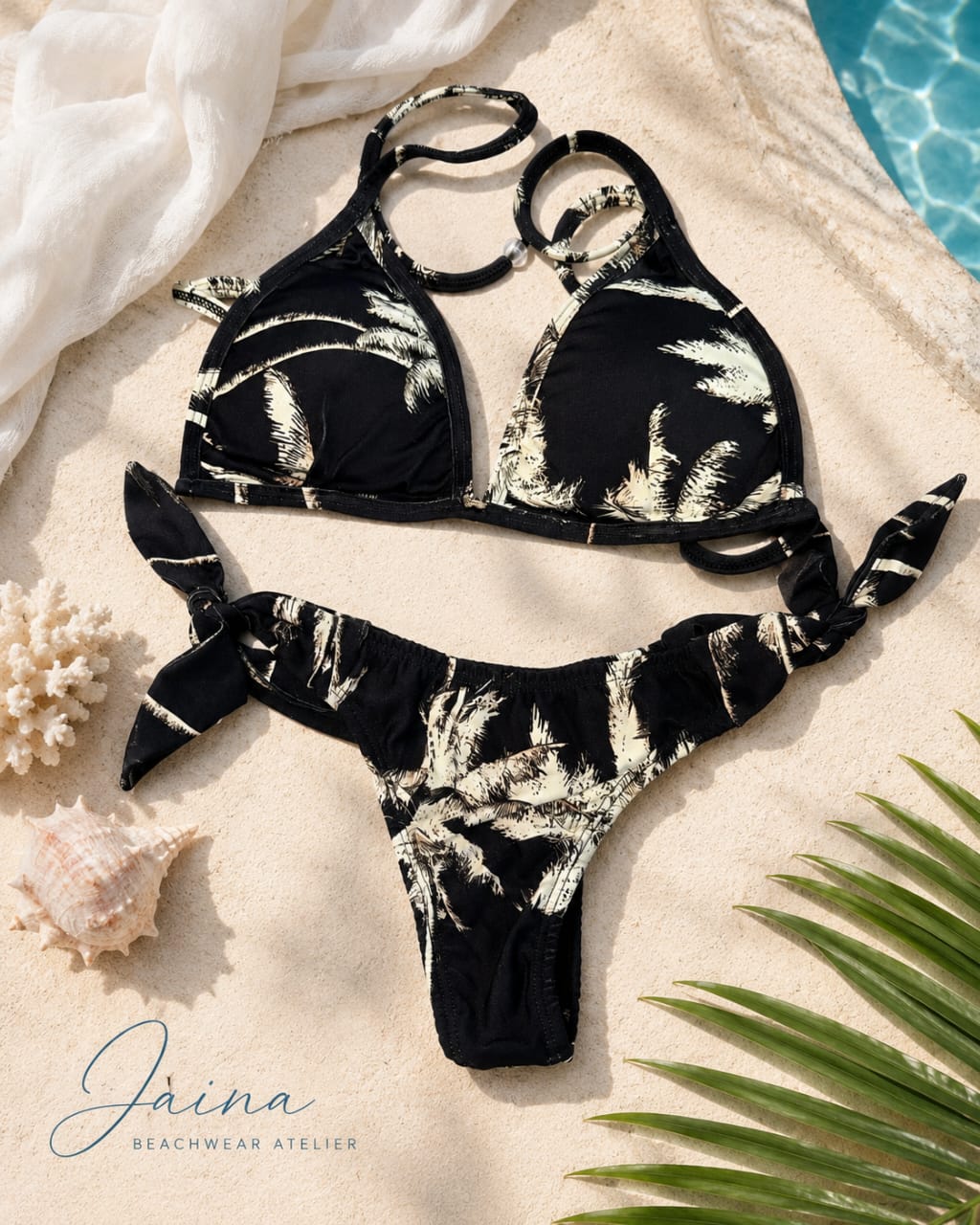 The Brazilian Thong Bikini - Palm Trees -
