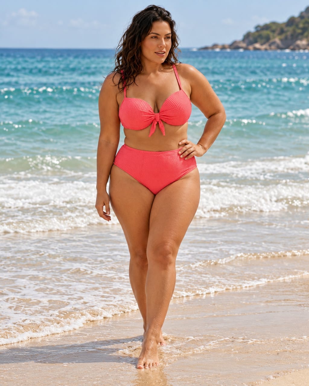 CORAL  GLOW - Push Up  Bikini Set