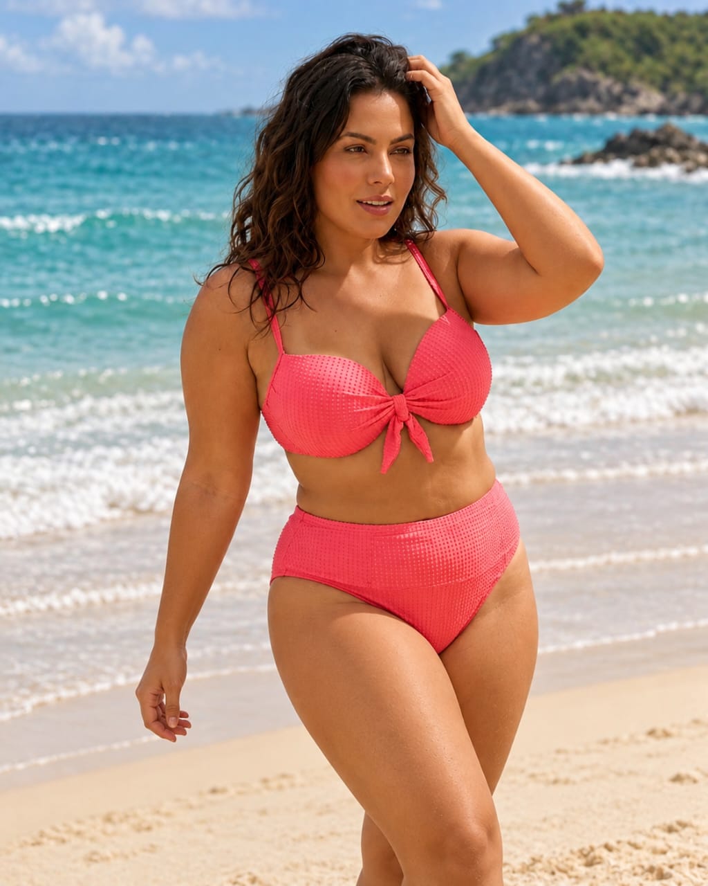 CORAL  GLOW - Push Up  Bikini Set